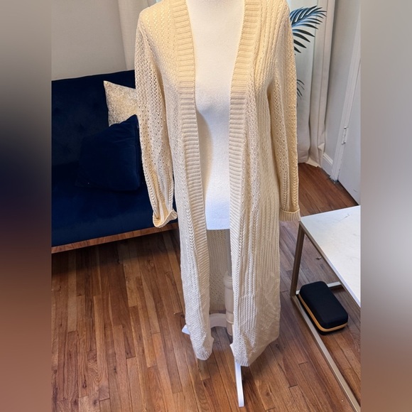 SONOMA Cream Chunky Knit Cardigan Sweater - Picture 3 of 12
